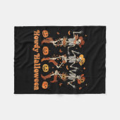 Womens Howdy Halloween Cowboy Cowgirl Skeleton Dan Fleecedecke (Vorderseite (Horizontal))