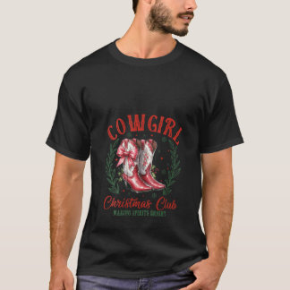 Womens Howdy Weihnachtsstiefel Cowgirl Coquette Pi T-Shirt