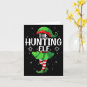 Womens Hunting Elf Christmas Girls Women Elf Squad Karte (Gelbe Blume)