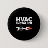 Womens Hvac Installer Funny Hvac Tech Technician F Button (Vorderseite)