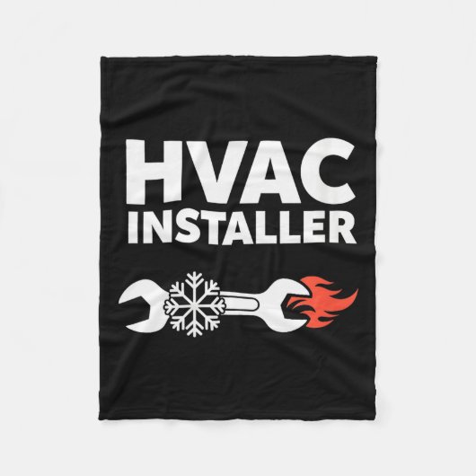 Womens Hvac Installer Funny Hvac Tech Technician F Fleecedecke (Vorderseite)