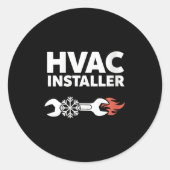 Womens Hvac Installer Funny Hvac Tech Techniker F Runder Aufkleber (Vorderseite)