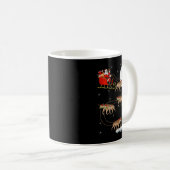 Womens Hyena Santa Sleigh Flying Funny Magical Chr Kaffeetasse (VorderseiteRechts)