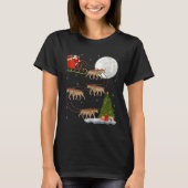 Womens Hyena Santa Sleigh Flying Funny Magical Chr T-Shirt (Vorderseite)