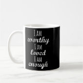 Women's I Am Worthy Motivational Christian  Kaffeetasse (Links)
