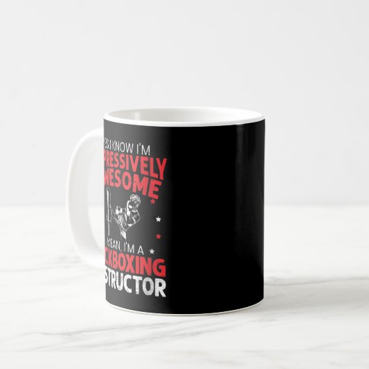  Womens I bin Kickboxing Instructor Kickboxer Comb Kaffeetasse (Vorderseite Links)