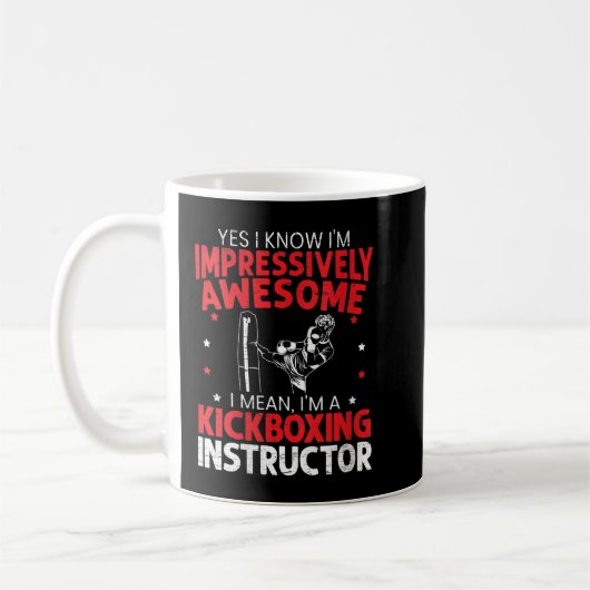 Womens I bin Kickboxing Instructor Kickboxer Comb Kaffeetasse (Links)