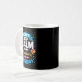 Womens I Can't Keep Calm It's My Grandson Birthday Kaffeetasse (Vorderseite Links)