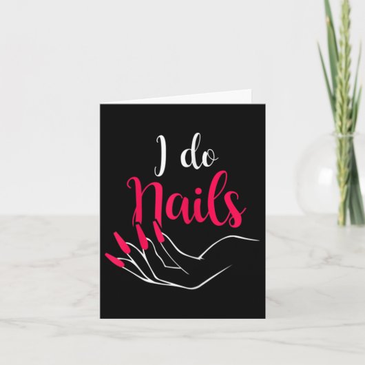Womens I Do Nails Nail Tech Karte (Vorderseite)