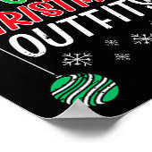 Womens I Dont Do Matching Christmas Outfit Funny X Poster (Ecke)