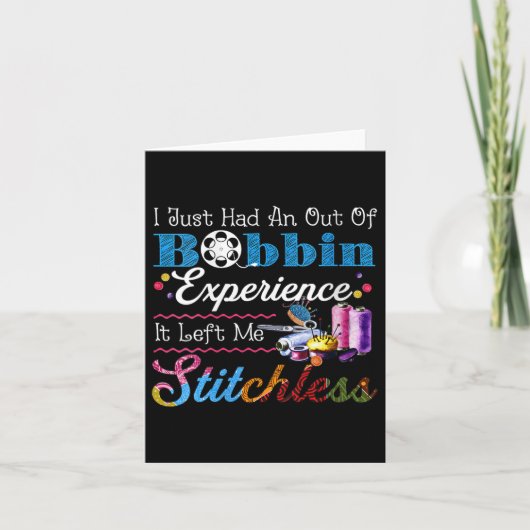 Womens I Just Had An Out Of Bobbin Experience It L Karte (Vorderseite)