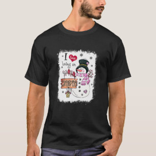 Womens I Liebe ist eine Oma Snowman Weihnachtsflie T-Shirt