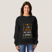 Womens I Like Orcas And Maybe 3 People Orcas Ugly  Sweatshirt (Vorne ganz)