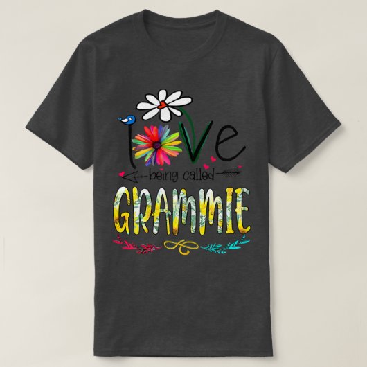 Womens I Love Being Called Grammie Sunflower Mothe T-Shirt (Design vorne)