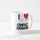 Womens I Love Contact Juggling Ball Professional C Kaffeetasse (VorderseiteRechts)