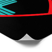 Womens I Love New Mexico Heart Zia Symbol New Mexi Poster (Ecke)