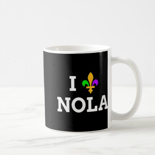 Womens I Love New Orleans Fleur De Lis Heart Souve Kaffeetasse (Rechts)
