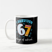 Womens I Survived 67 Days Of School Funny Meme Tea Kaffeetasse (Links)