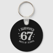 Womens I Survived 67 Days Of School Saying Teacher Schlüsselanhänger (Vorderseite)
