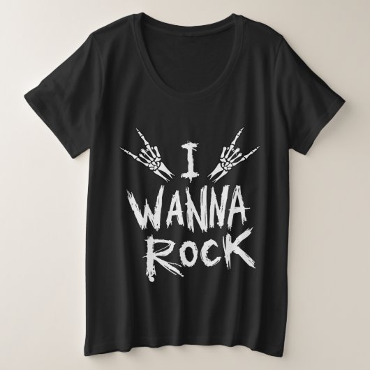 Women's I Wanna Rock Shirt (Design vorne)