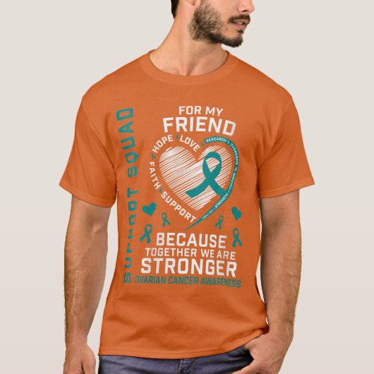 Womens I Wear Teal For My Friend Ovarian Support S T-Shirt (Vorderseite)