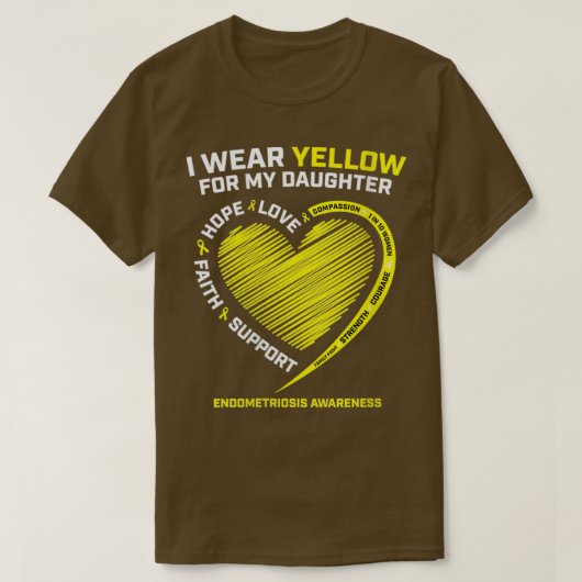 Womens I Wear Yellow For My Daughter Parent Endome T-Shirt (Design vorne)