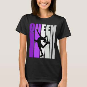 Womens Ice Skaten Queen Mauve Birthday Wettbewerb T-Shirt