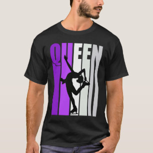 Womens Ice Skaten Queen Mauve Birthday Wettbewerb T-Shirt