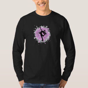 Womens Ice Skaten Skater Abbildung Tänzerin Tanzt T-Shirt