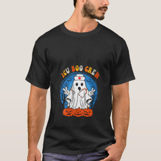 Womens ICU Nurse Boo Crew Ghost Nurween IC T-Shirt