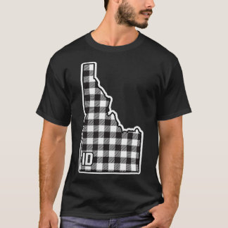 Womens Idaho Gingham Kariert Style Checkered ID St T-Shirt