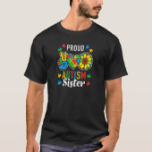 Womens I'm A Proud Autism Sister Autism Awareness  T-Shirt (Vorderseite)