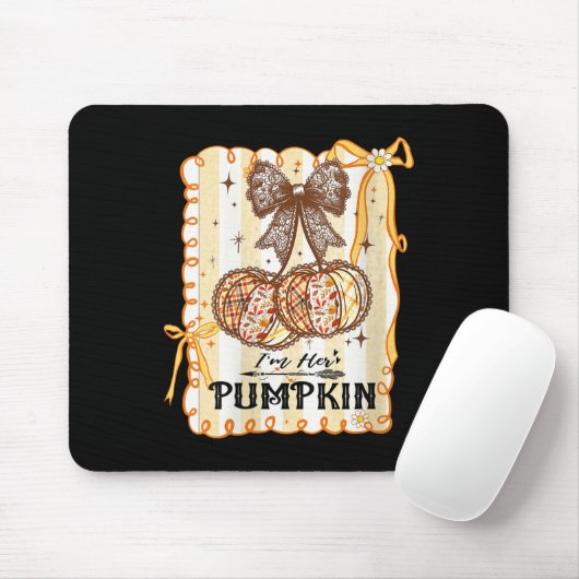 Womens I'm Her Pumpkin Cherry Couple Coquette Bow  Mousepad (Mit Mouse)