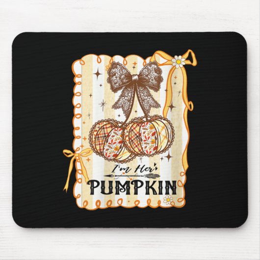 Womens I'm Her Pumpkin Cherry Couple Coquette Bow Mousepad (Vorne)