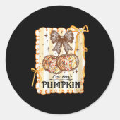 Womens I'm Her Pumpkin Cherry Couple Coquette Bow  Runder Aufkleber (Vorderseite)