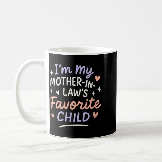 Womens I'm My Mother In Law's Favorite Child V-nec Kaffeetasse (Links)