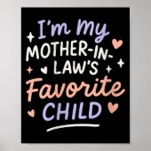 Womens I'm My Mother In Law's Favorite Child V-nec Poster (Vorne)