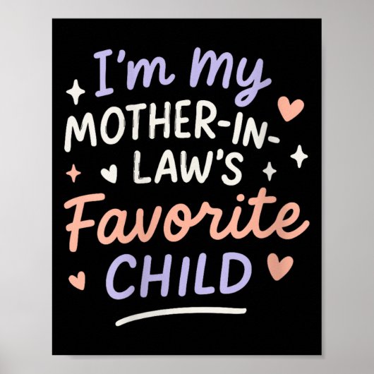Womens I'm My Mother In Law's Favorite Child V-nec Poster (Vorne)