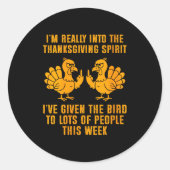 Womens I'm Really Into The Thanksgiving Srit I've Runder Aufkleber (Vorderseite)