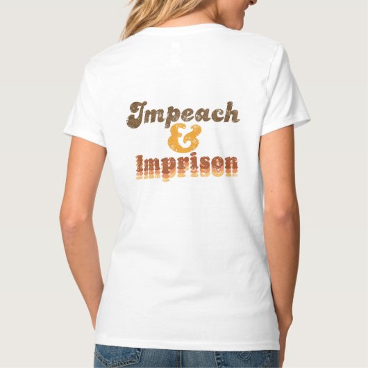 Women's Impeach & Imprison V-Neck T-Shirt (Rückseite)