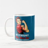 Womens In February We Wear Red - Heart Disease Awa Kaffeetasse (Links)