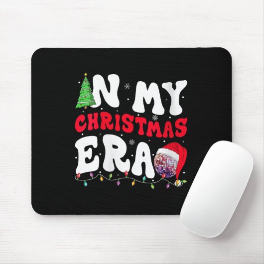 Womens In My Christmas Era Winter Season Groovy Xm Mousepad (Mit Mouse)