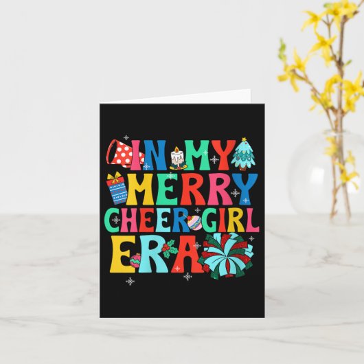 Womens In My Merry Cheer Girl Era Christmas Cheerl Karte (Gelbe Blume)