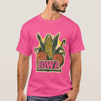 Womens Iowa des Moines Mais auf dem Cob Basketball T-Shirt