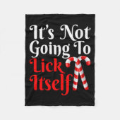 Womens It's Going To Lick Itself Funny Candy Cane Fleecedecke (Vorderseite)