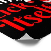 Womens It's Going To Lick Itself Funny Candy Cane Poster (Ecke)