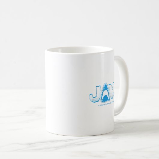Womens Jaws 2025 Clic Shark Movie Icon Design V-ne Kaffeetasse (VorderseiteRechts)