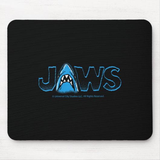 Womens Jaws 2025 Clic Shark Movie Icon Design V-ne Mousepad (Vorne)