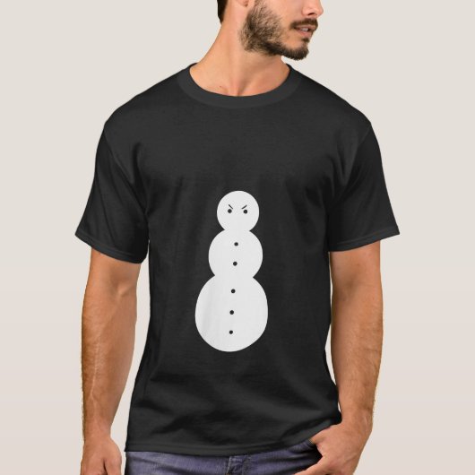Womens Jeezy Snowman Funny Angry Snowman V Neck T-Shirt (Vorderseite)