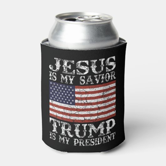 Womens Jesus Is My Savior Trump is My President 20 Dosenkühler (Kanne Vorderseite)